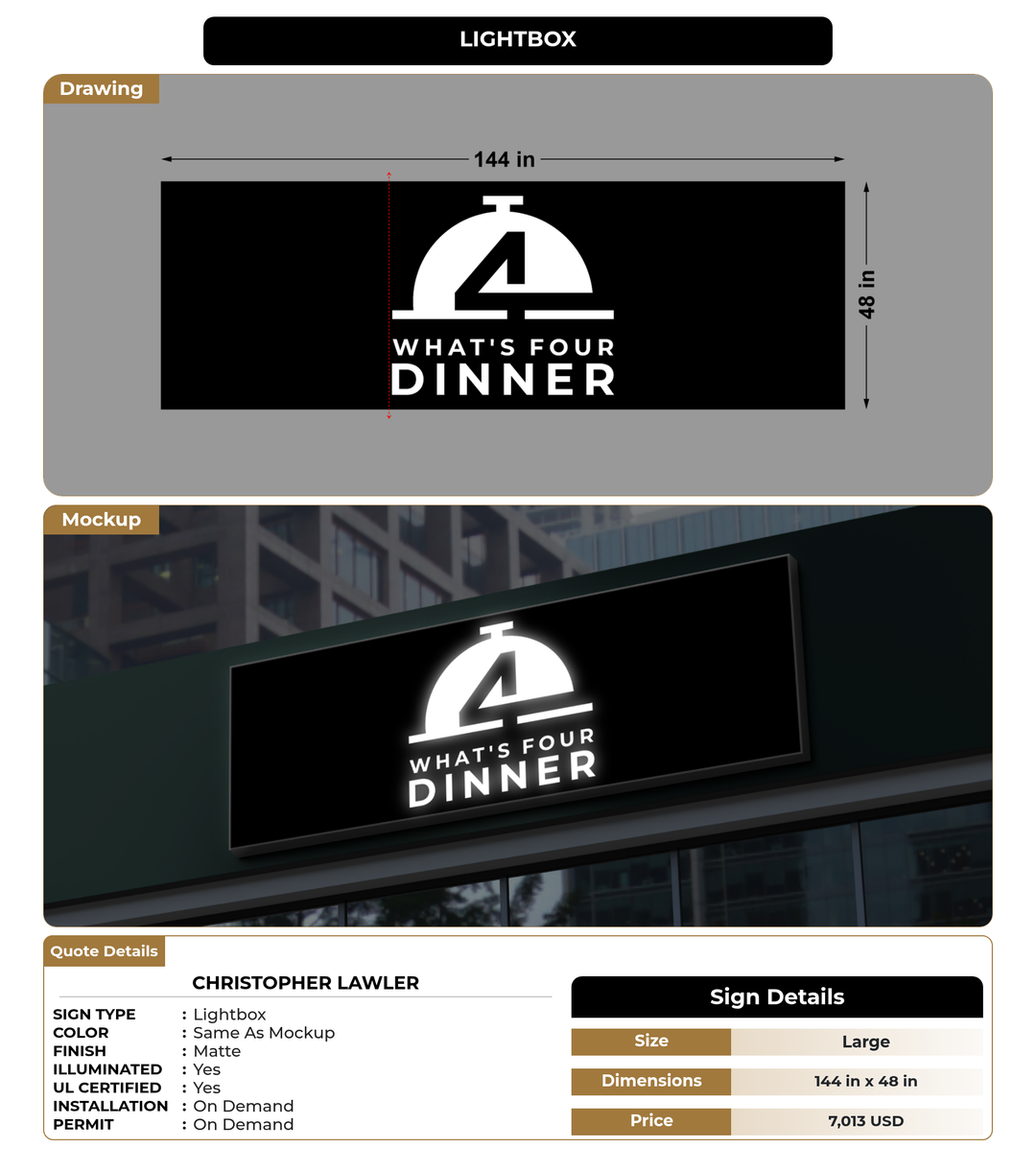 CUSTOM MOCKUP SIGN FOR Christopher lawler