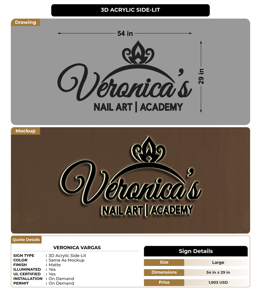 CUSTOM MOCKUP SIGN FOR Veronica Vargas