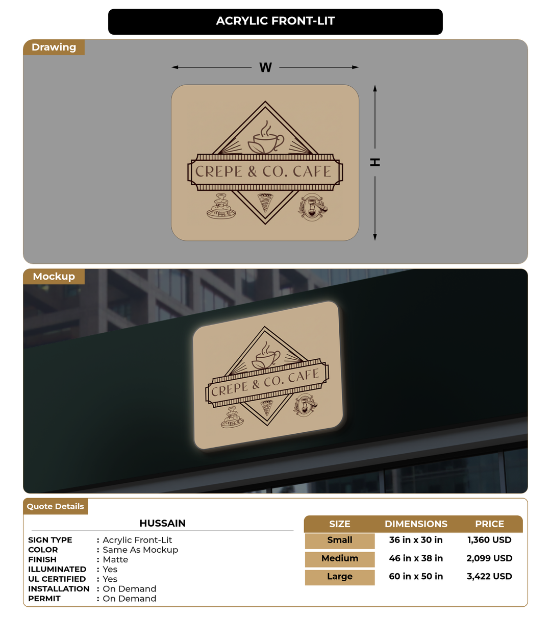 CUSTOM MOCKUP SIGN FOR Hussain