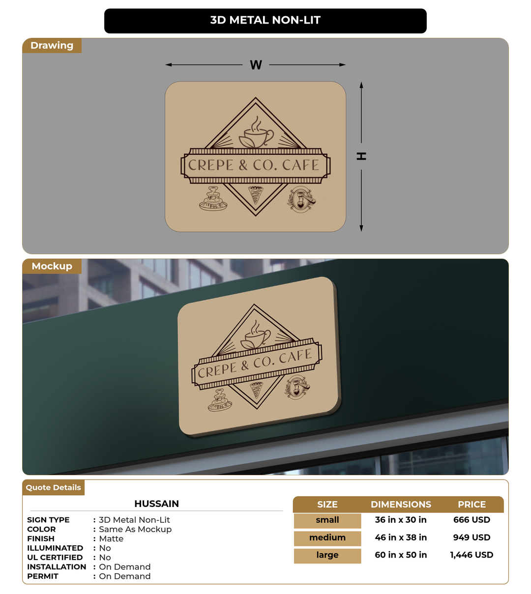 CUSTOM MOCKUP SIGN FOR Hussain