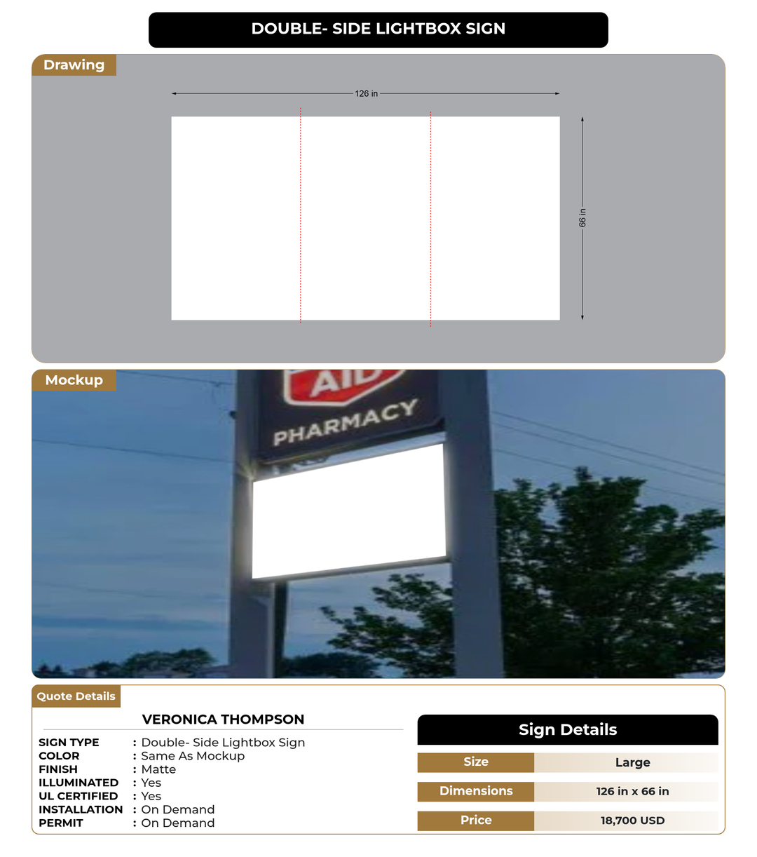 CUSTOM MOCKUP SIGN FOR veronica thompson