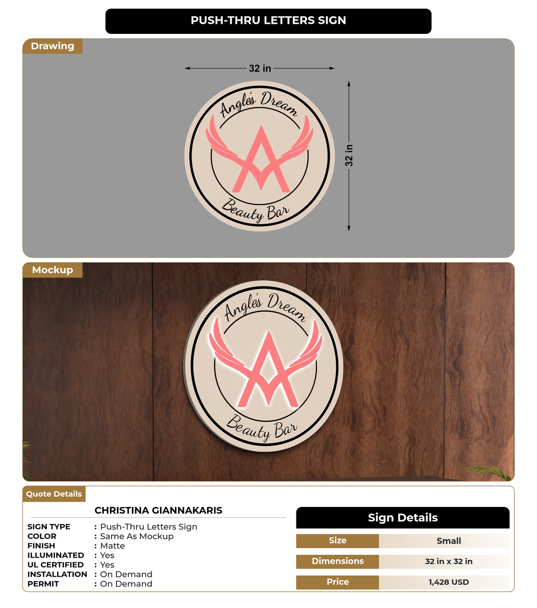 CUSTOM MOCKUP SIGN FOR Christina Giannakaris