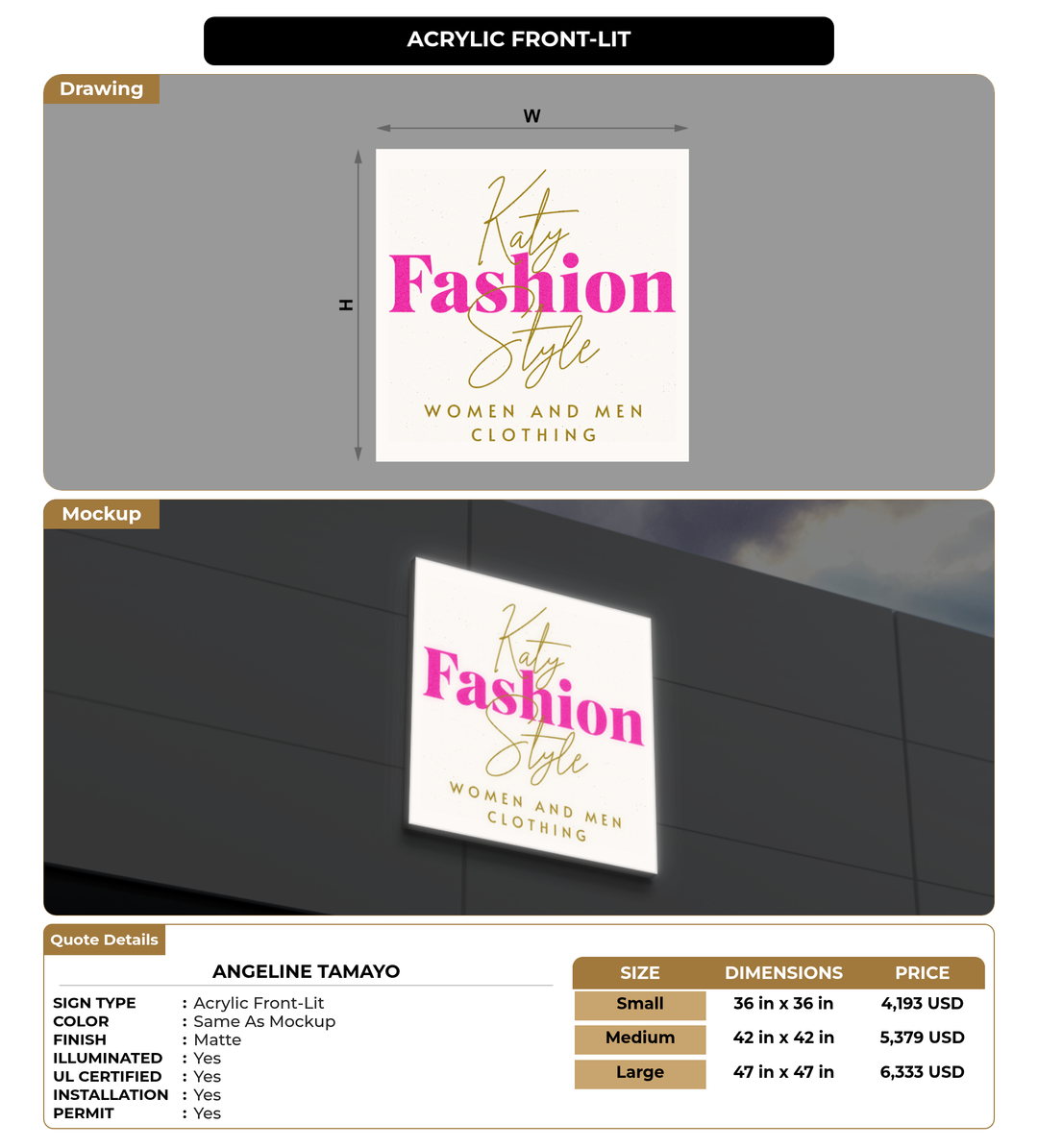 CUSTOM MOCKUP SIGN FOR Angeline Tamayo