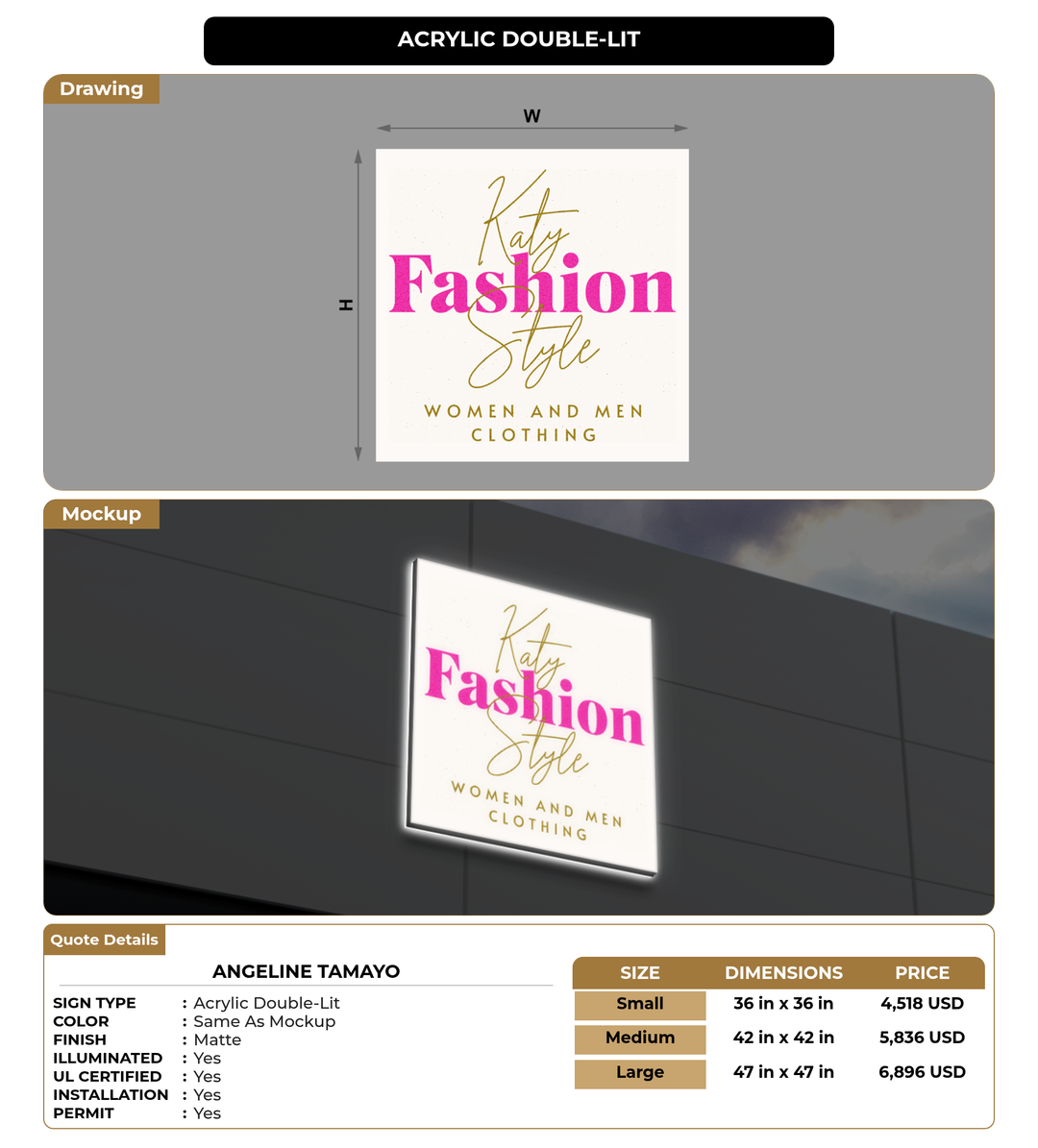 CUSTOM MOCKUP SIGN FOR Angeline Tamayo