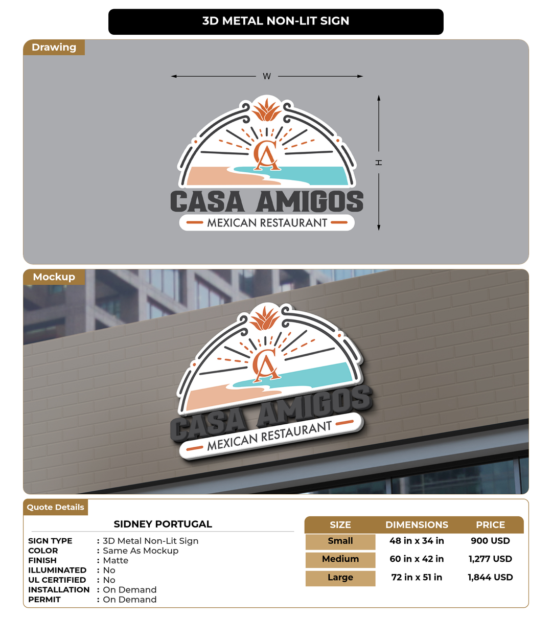 CUSTOM MOCKUP SIGN FOR sidney portugal