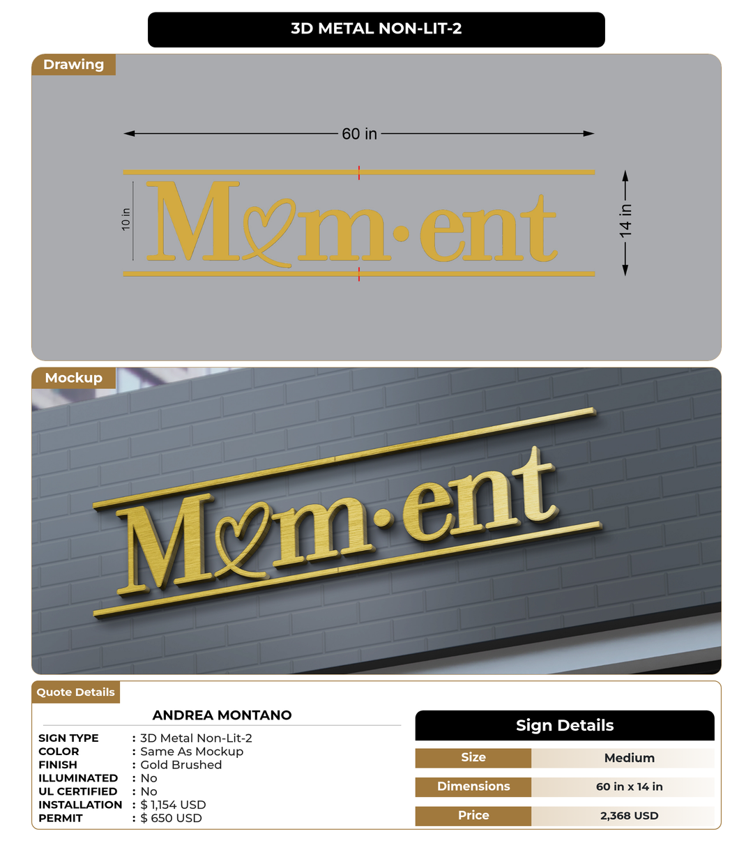 CUSTOM MOCKUP SIGN FOR Andrea Montano