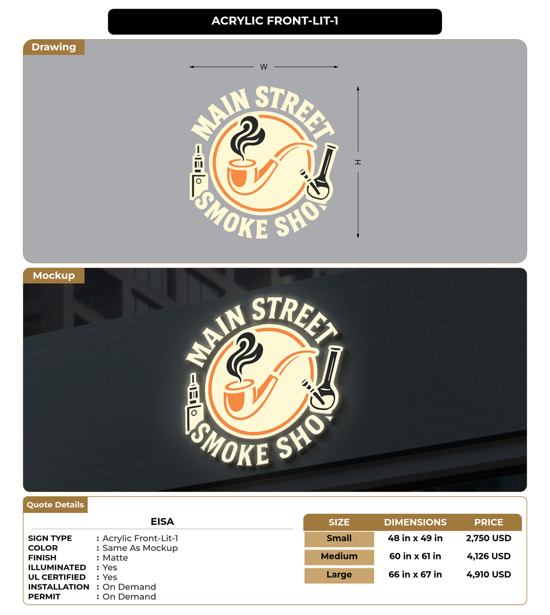 CUSTOM MOCKUP SIGN FOR Eisa