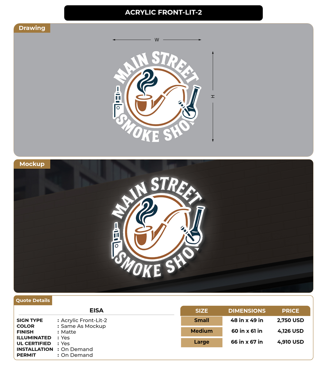 CUSTOM MOCKUP SIGN FOR Eisa