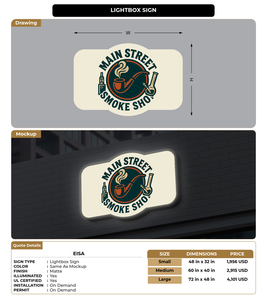 CUSTOM MOCKUP SIGN FOR Eisa