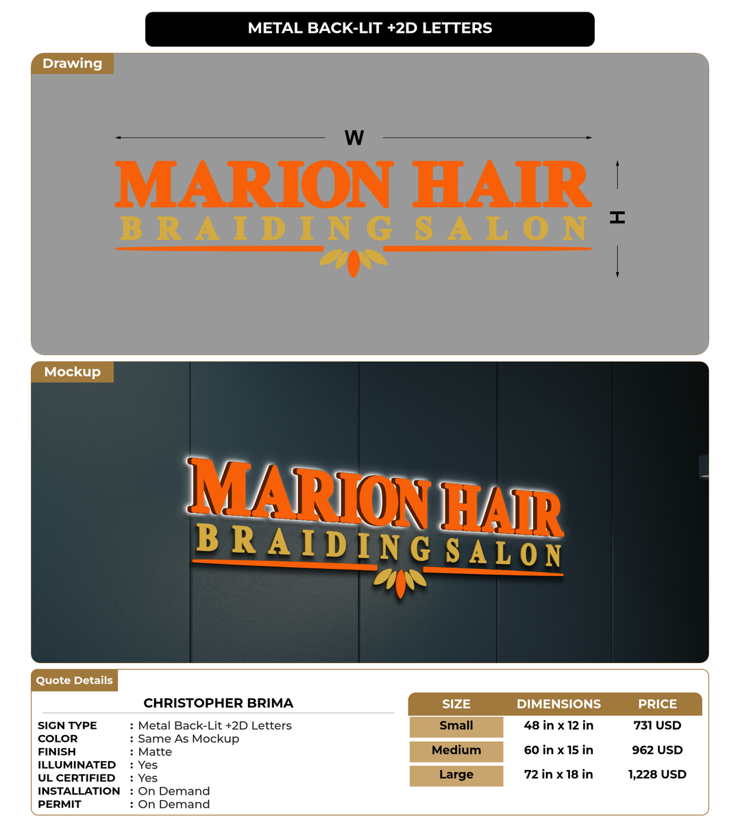 CUSTOM MOCKUP SIGN FOR Christopher Brima
