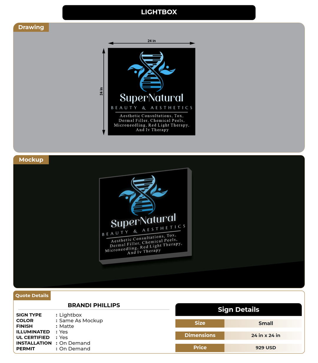 CUSTOM MOCKUP SIGN FOR Brandi Phillips