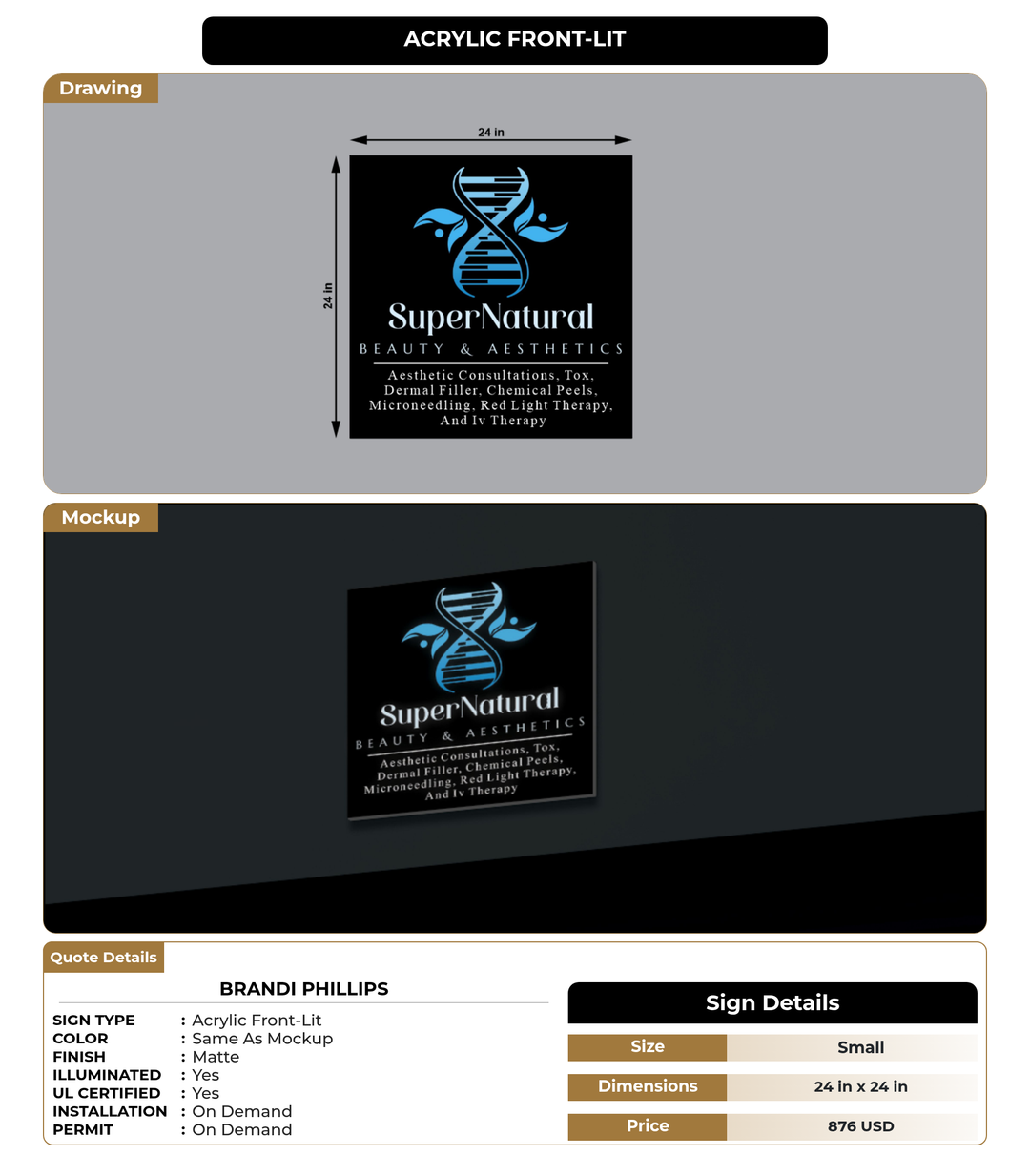 CUSTOM MOCKUP SIGN FOR Brandi Phillips