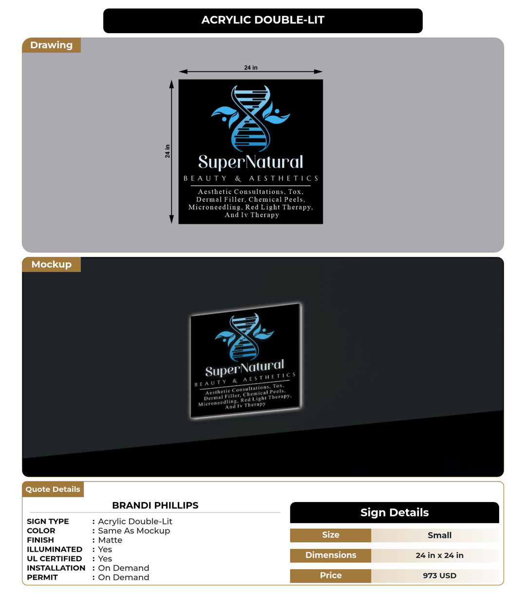 CUSTOM MOCKUP SIGN FOR Brandi Phillips