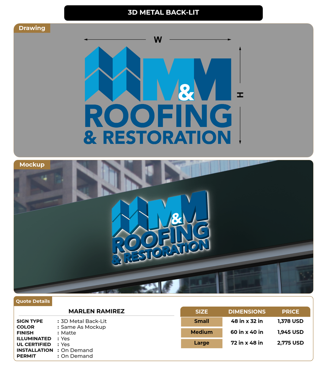 CUSTOM MOCKUP SIGN FOR Marlen ramirez
