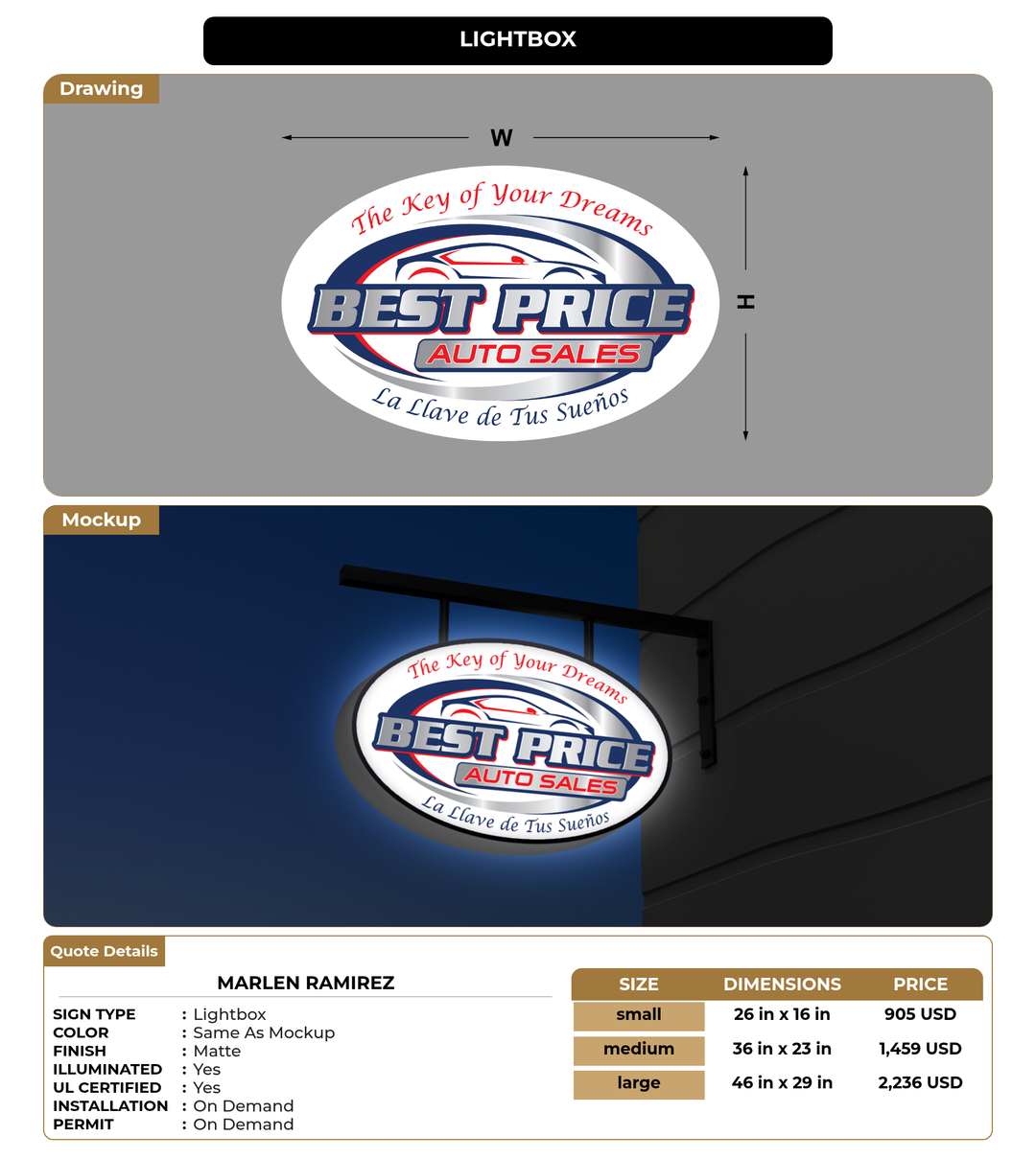 CUSTOM MOCKUP SIGN FOR Marlen ramirez