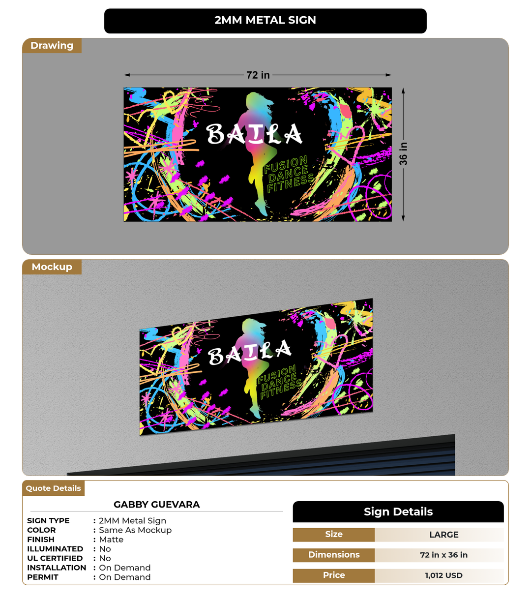 CUSTOM MOCKUP SIGN FOR Gabby Guevara