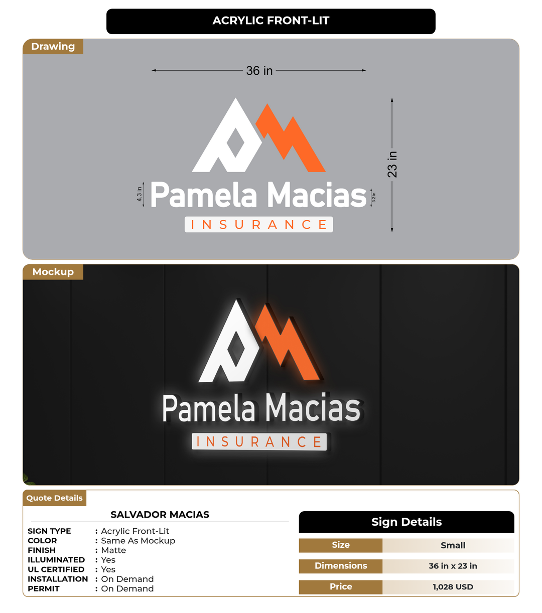CUSTOM MOCKUP SIGN FOR Salvador Macias
