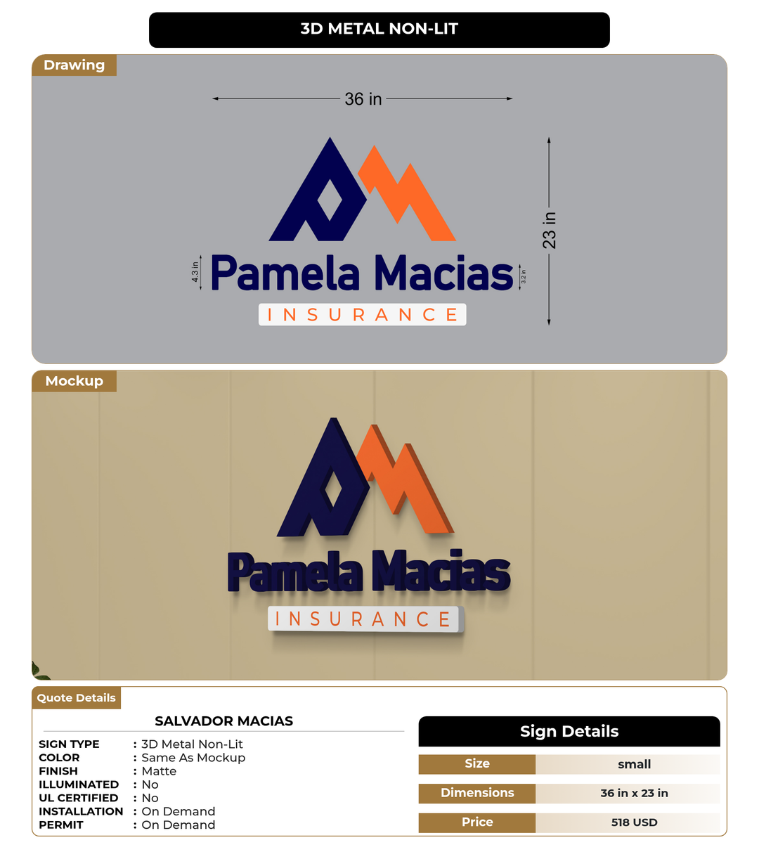 CUSTOM MOCKUP SIGN FOR Salvador Macias