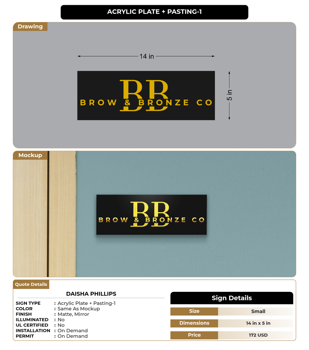 CUSTOM MOCKUP SIGN FOR Daisha Phillips