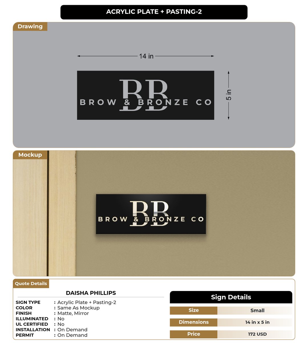 CUSTOM MOCKUP SIGN FOR Daisha Phillips