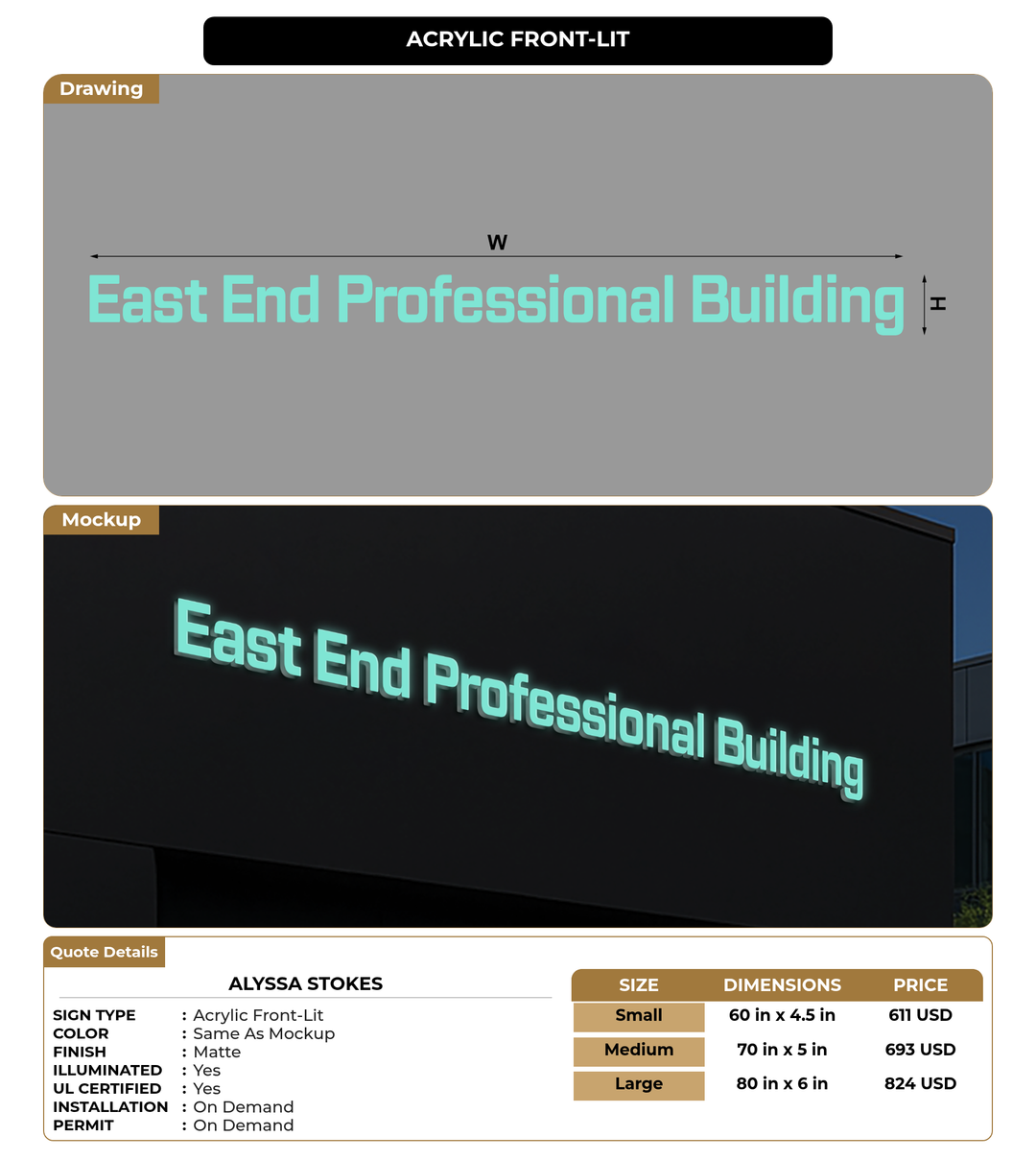 CUSTOM MOCKUP SIGN FOR Alyssa Stokes