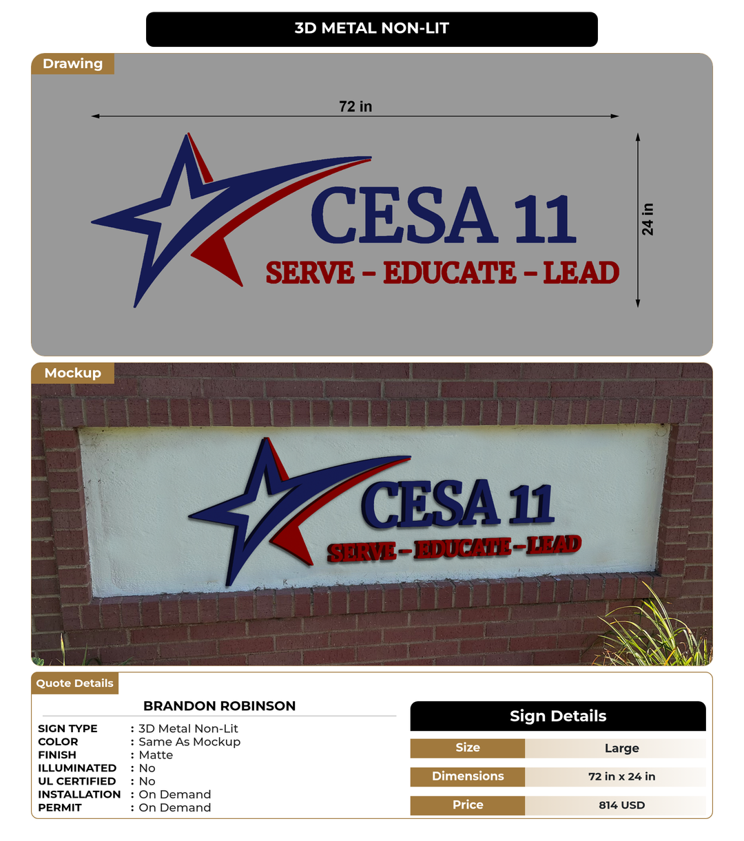 CUSTOM MOCKUP SIGN FOR Brandon Robinson