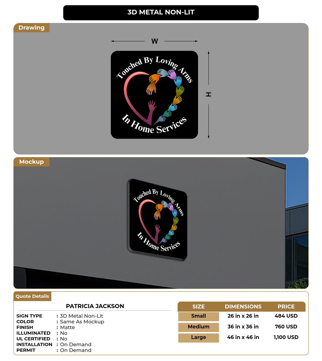 CUSTOM MOCKUP SIGN FOR Patricia Jackson