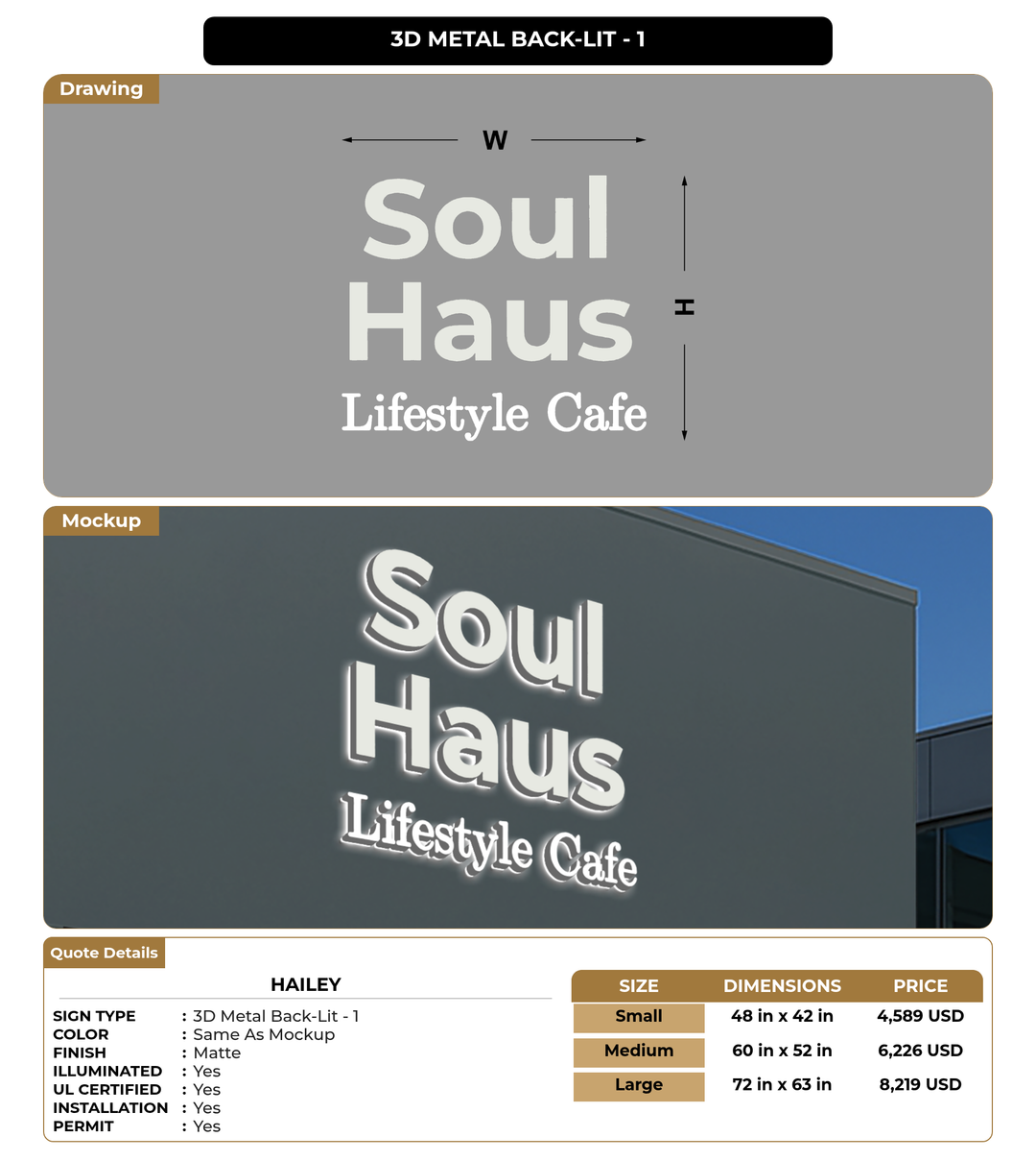 CUSTOM MOCKUP SIGN FOR Hailey