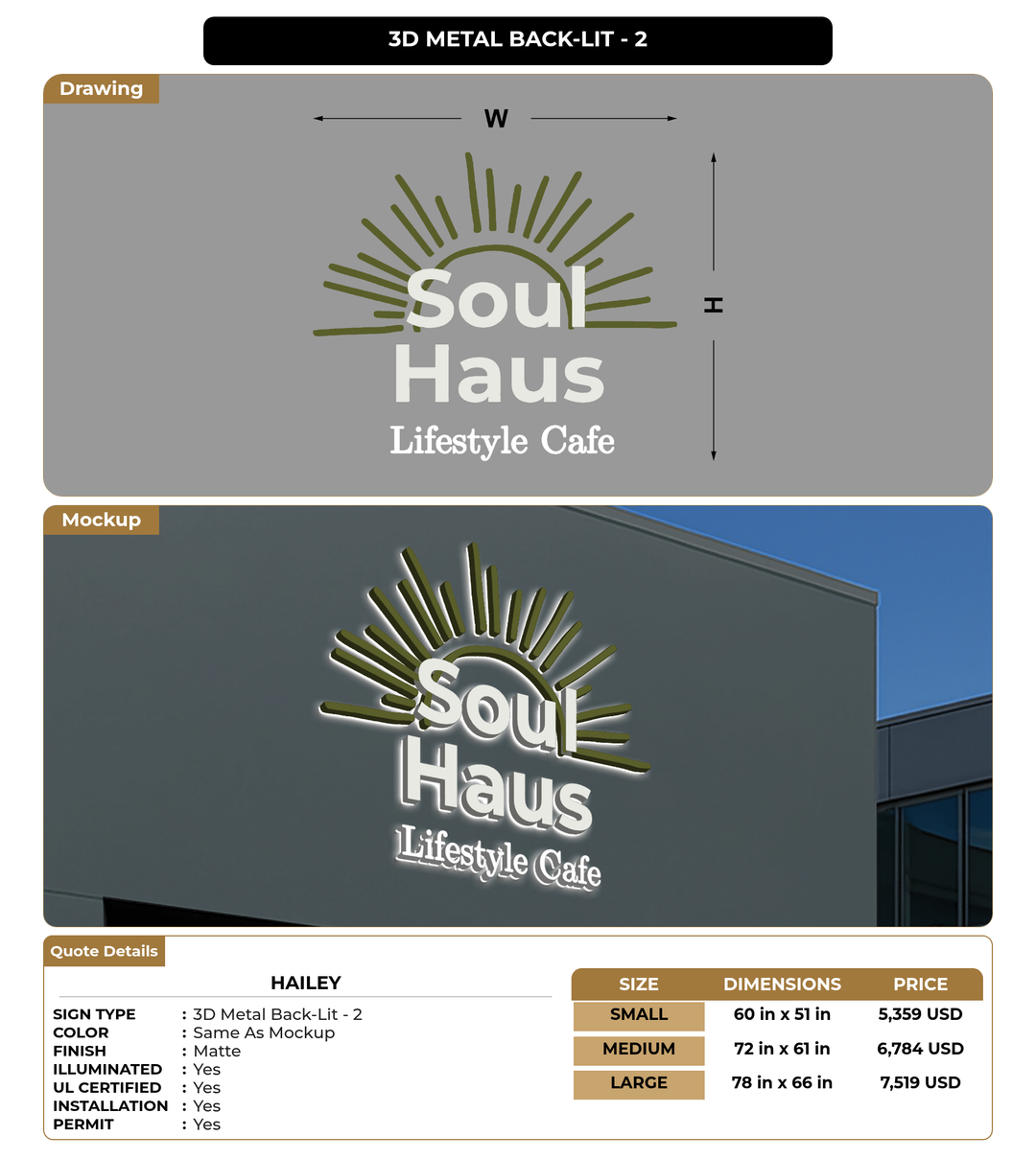 CUSTOM MOCKUP SIGN FOR Hailey