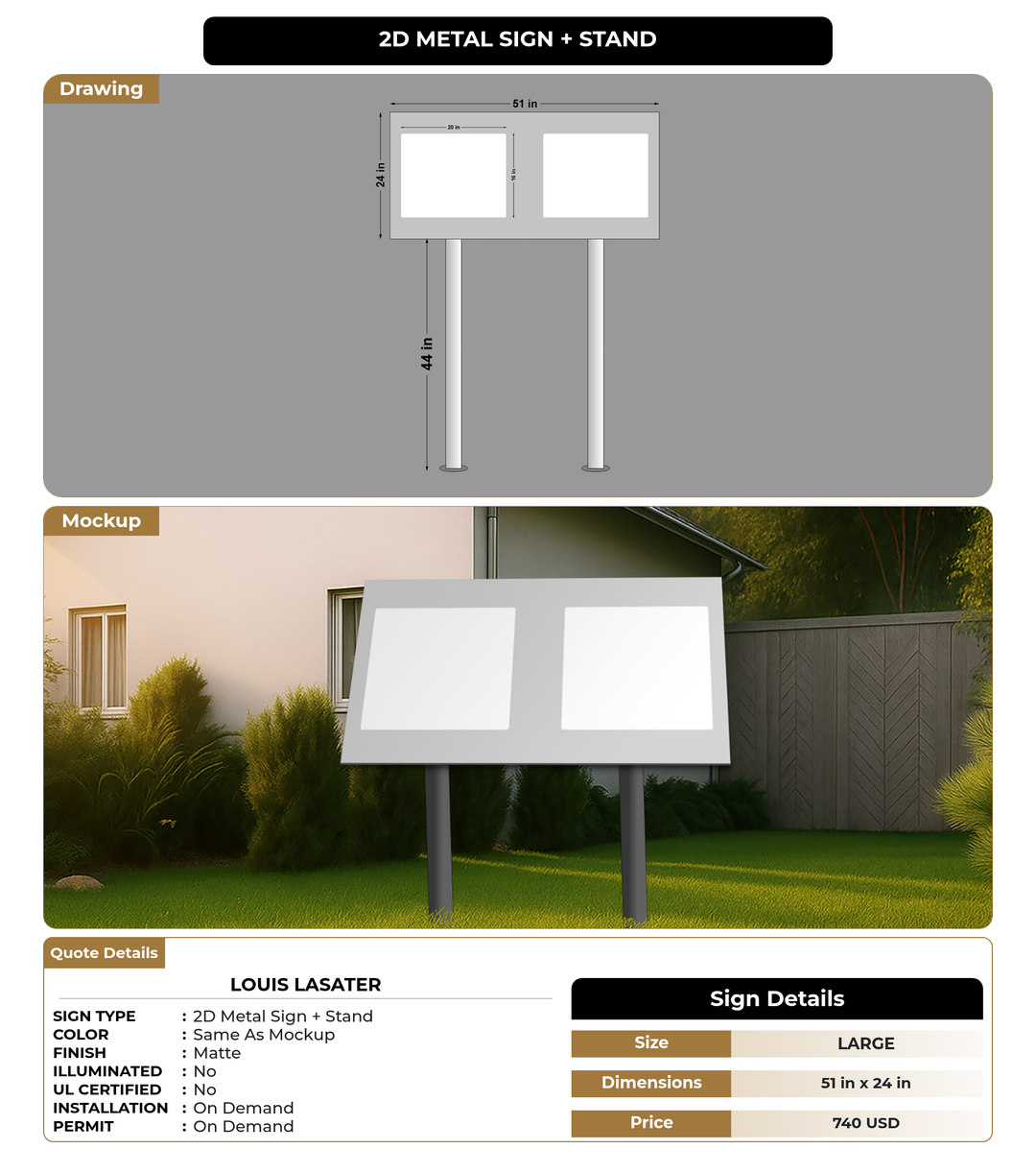 CUSTOM MOCKUP SIGN FOR Louis Lasater