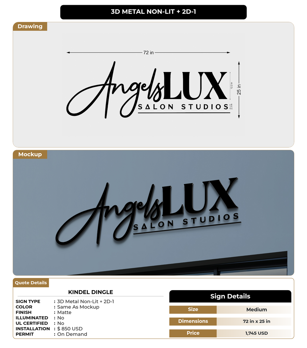 CUSTOM MOCKUP SIGN FOR Kindel Dingle