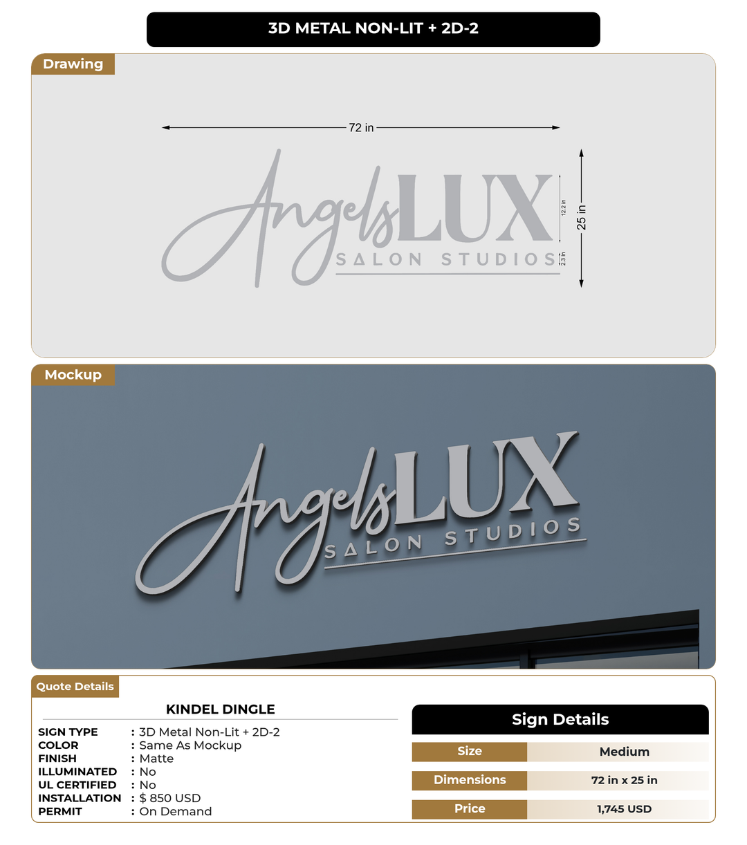 CUSTOM MOCKUP SIGN FOR Kindel Dingle