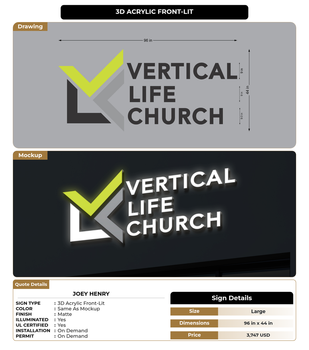 CUSTOM MOCKUP SIGN FOR Joey Henry