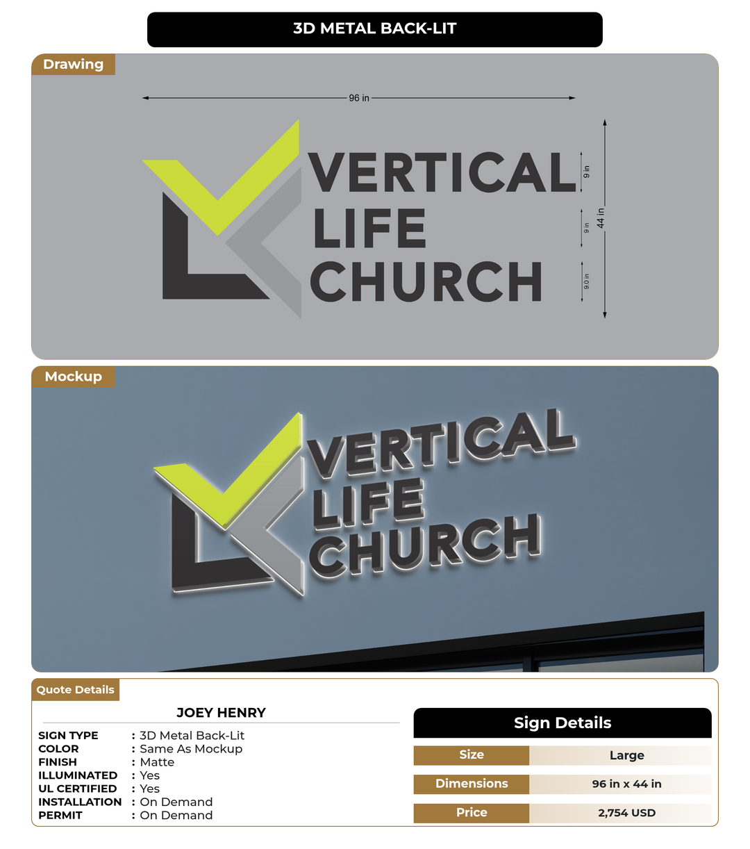 CUSTOM MOCKUP SIGN FOR Joey Henry