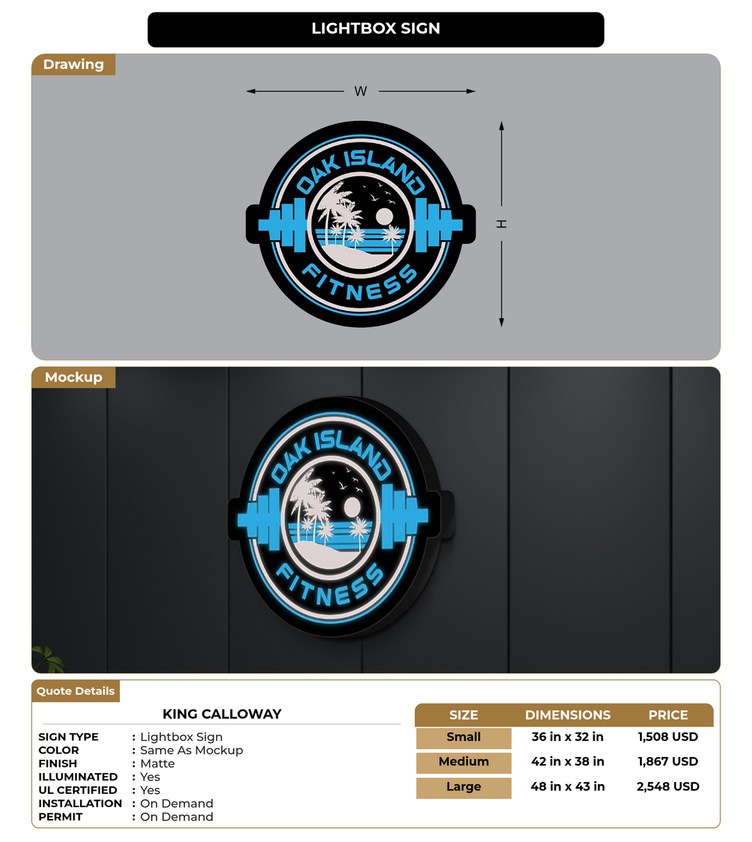 CUSTOM MOCKUP SIGN FOR King Calloway