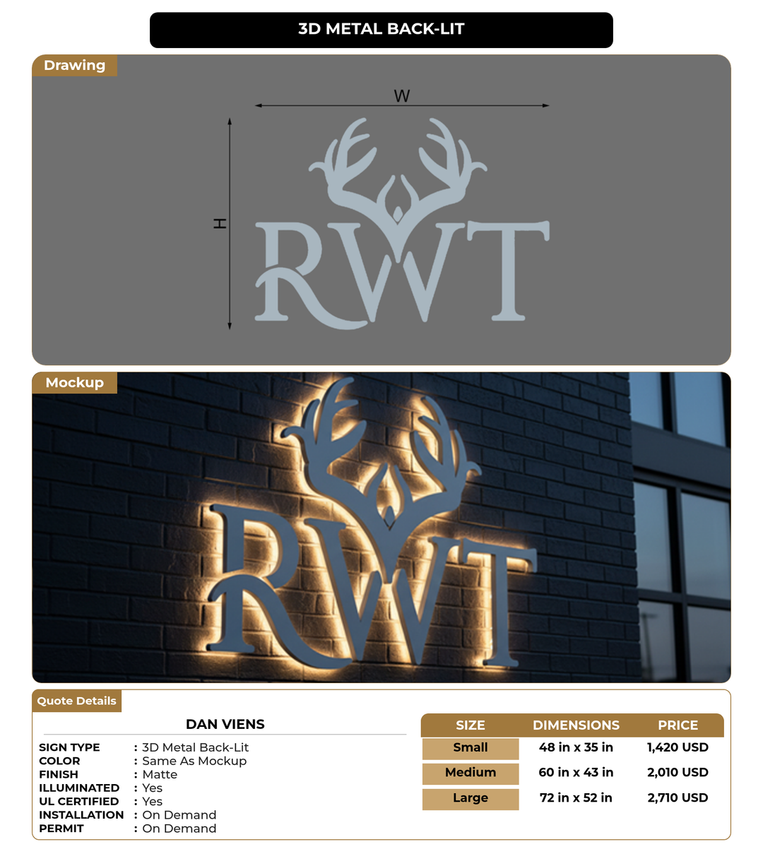CUSTOM MOCKUP SIGN FOR Dan Viens
