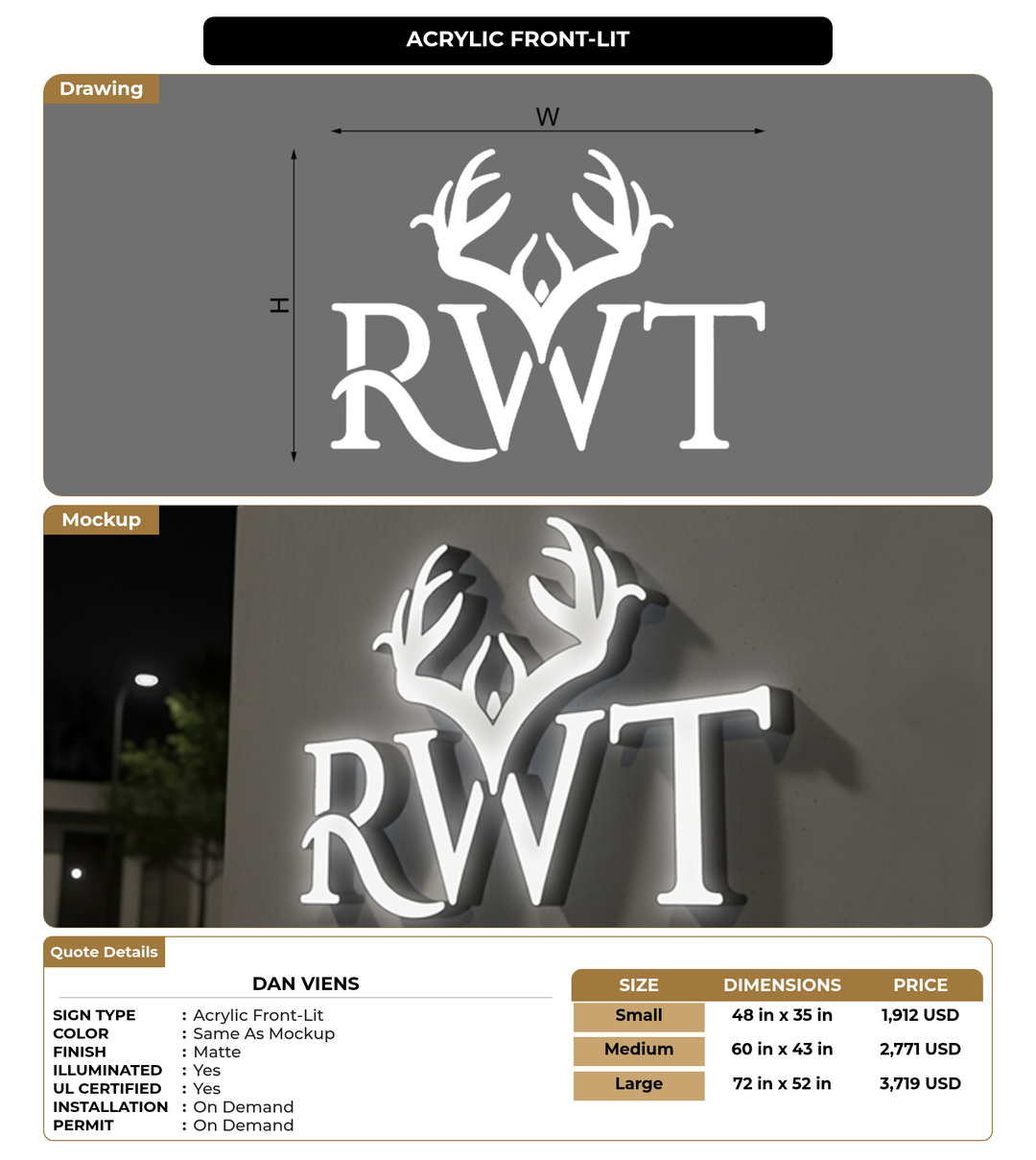 CUSTOM MOCKUP SIGN FOR Dan Viens