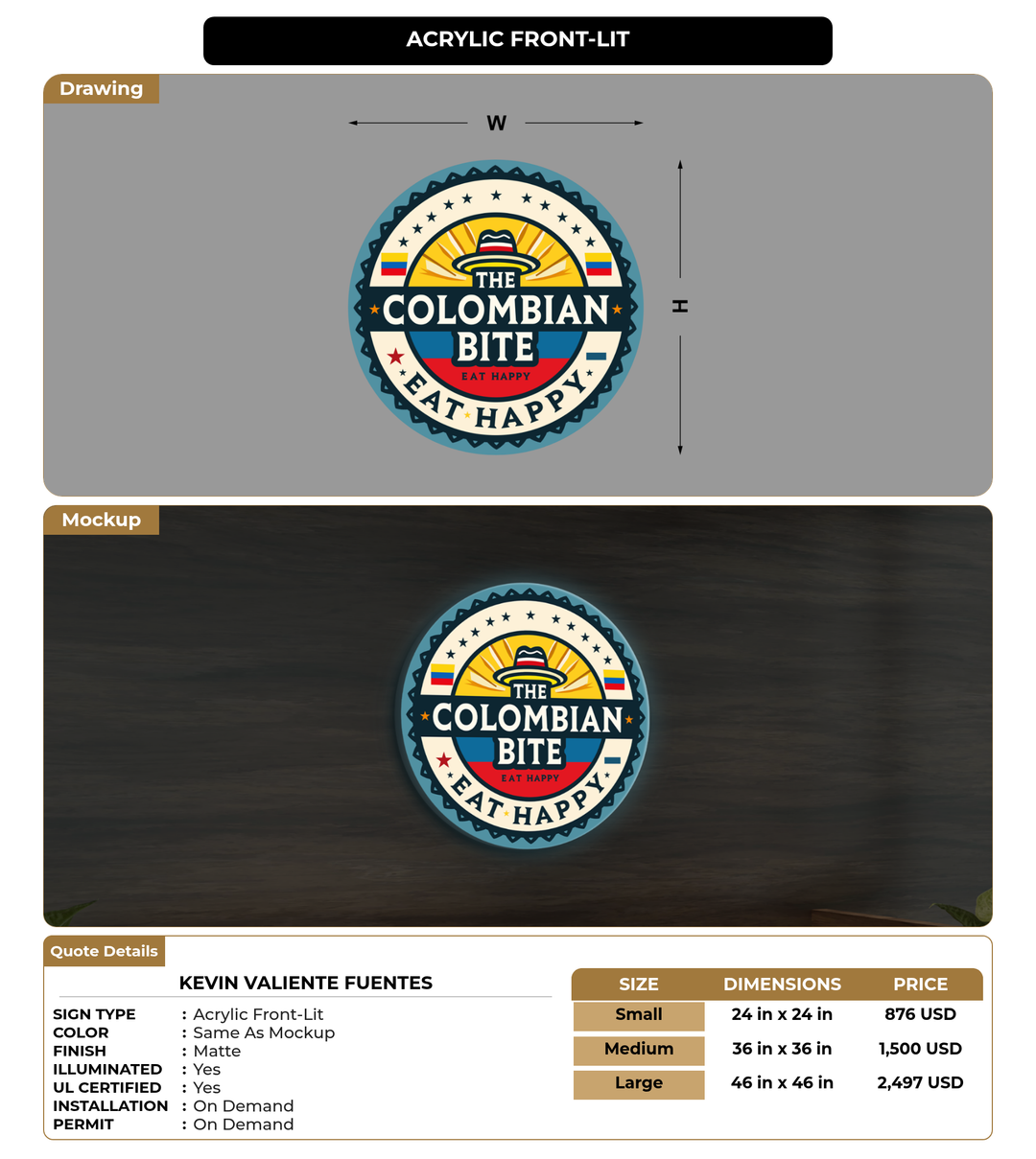 CUSTOM MOCKUP SIGN FOR Kevin valiente fuentes