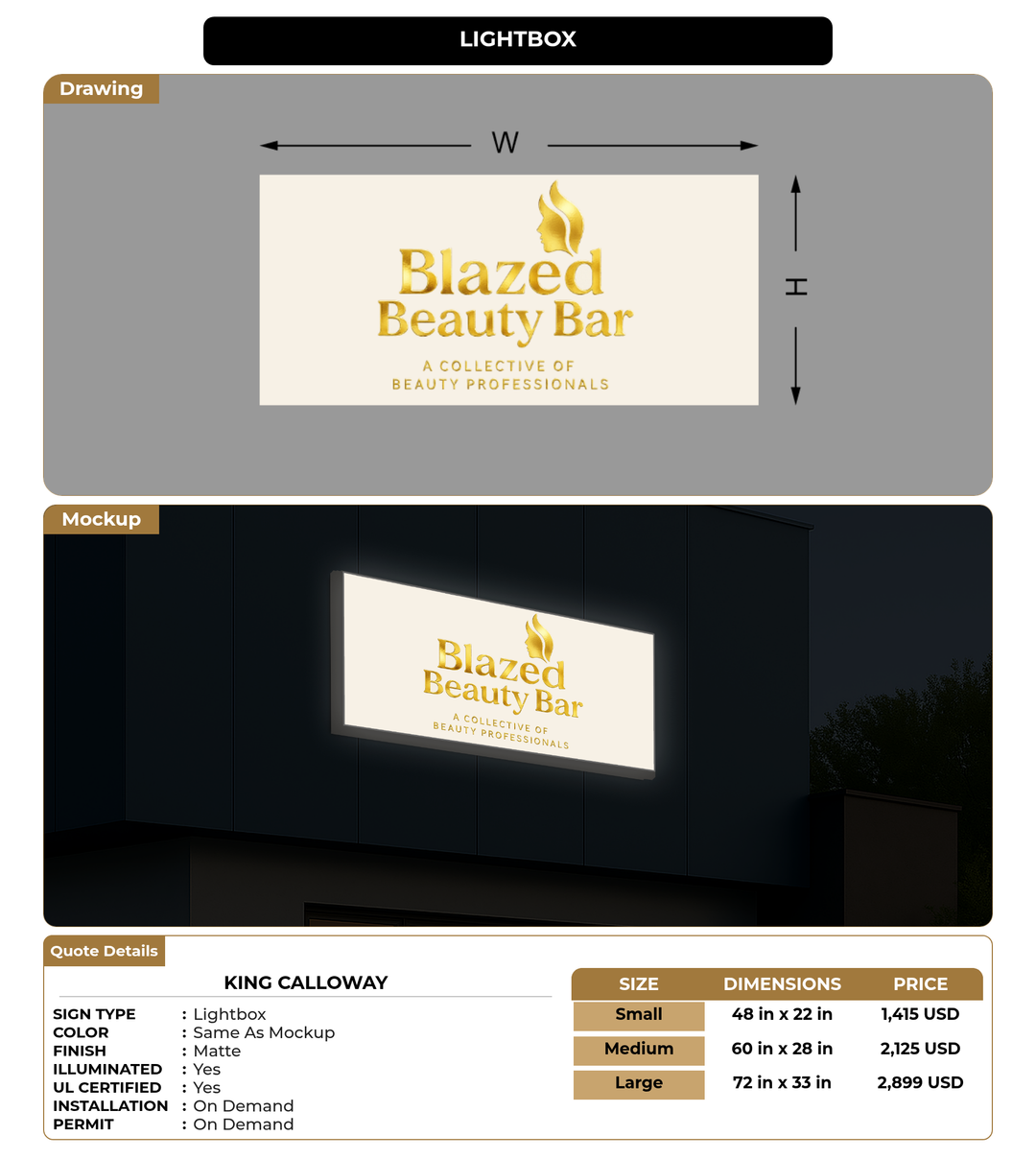 CUSTOM MOCKUP SIGN FOR King Calloway