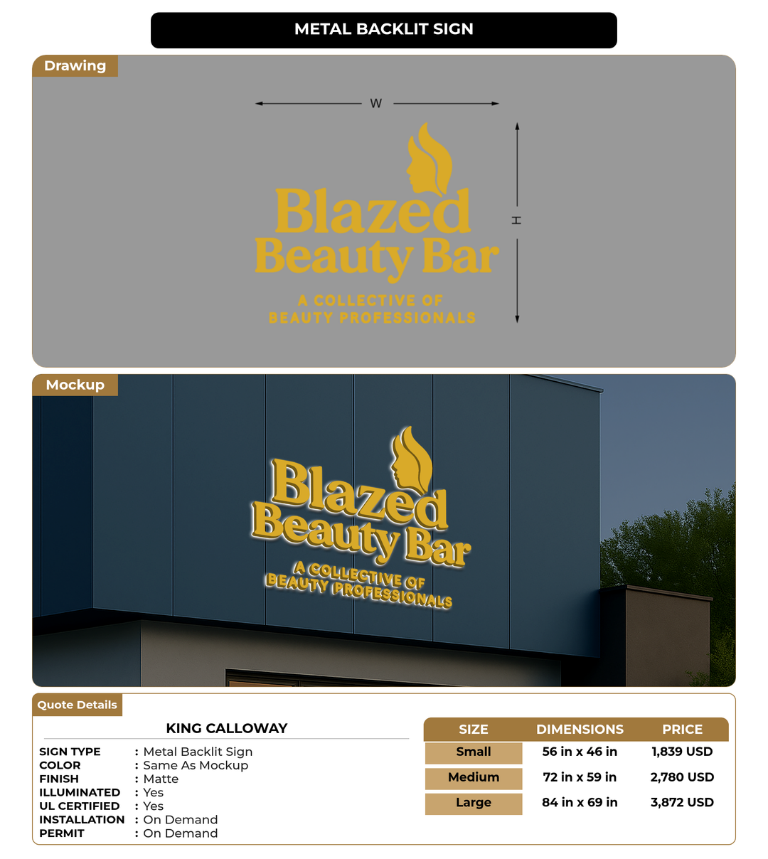 CUSTOM MOCKUP SIGN FOR King Calloway