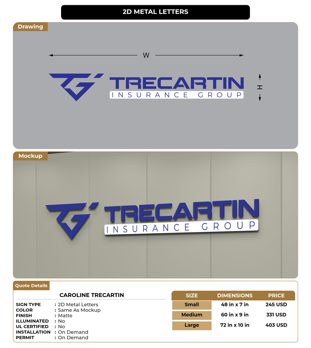 CUSTOM MOCKUP SIGN FOR Caroline Trecartin