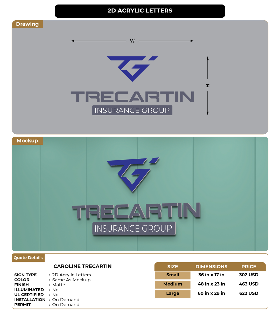 CUSTOM MOCKUP SIGN FOR Caroline Trecartin