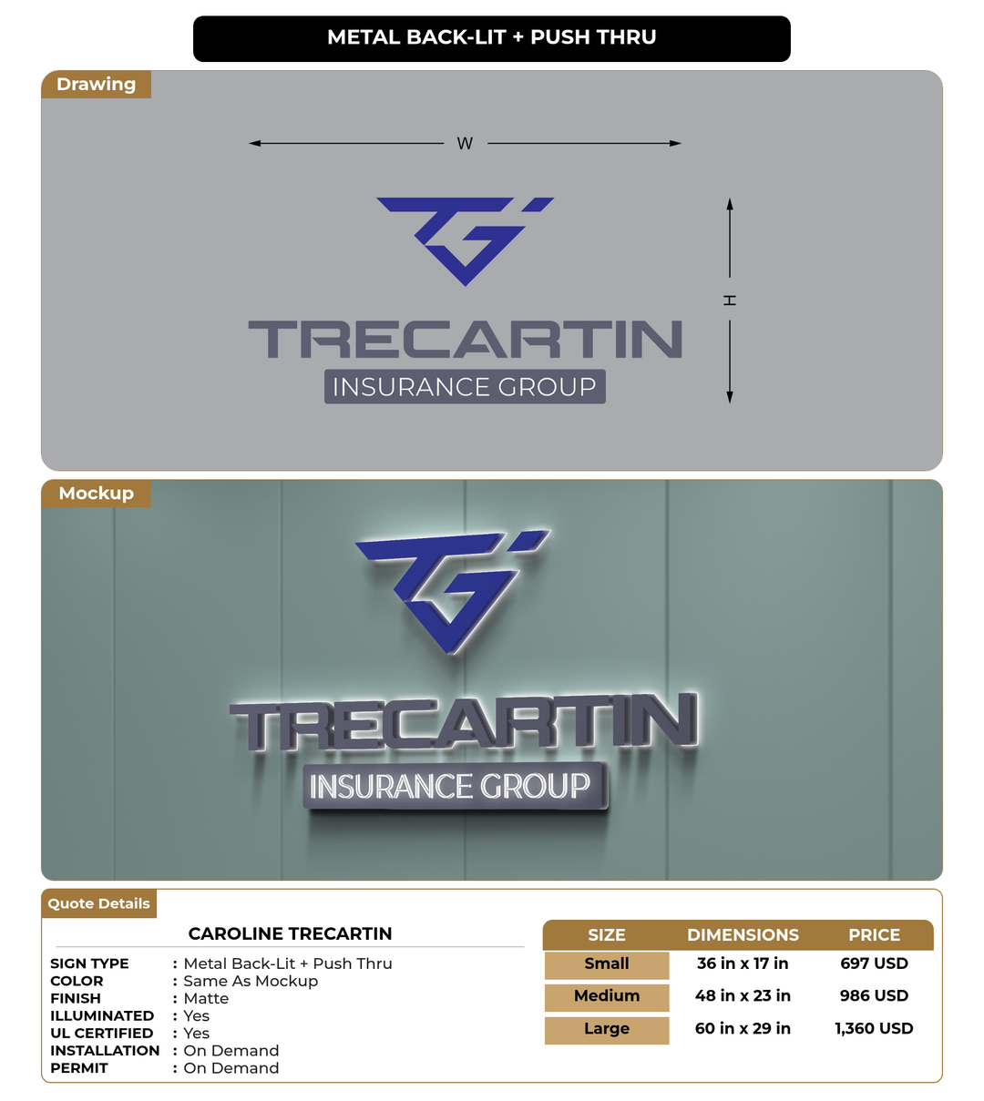 CUSTOM MOCKUP SIGN FOR Caroline Trecartin