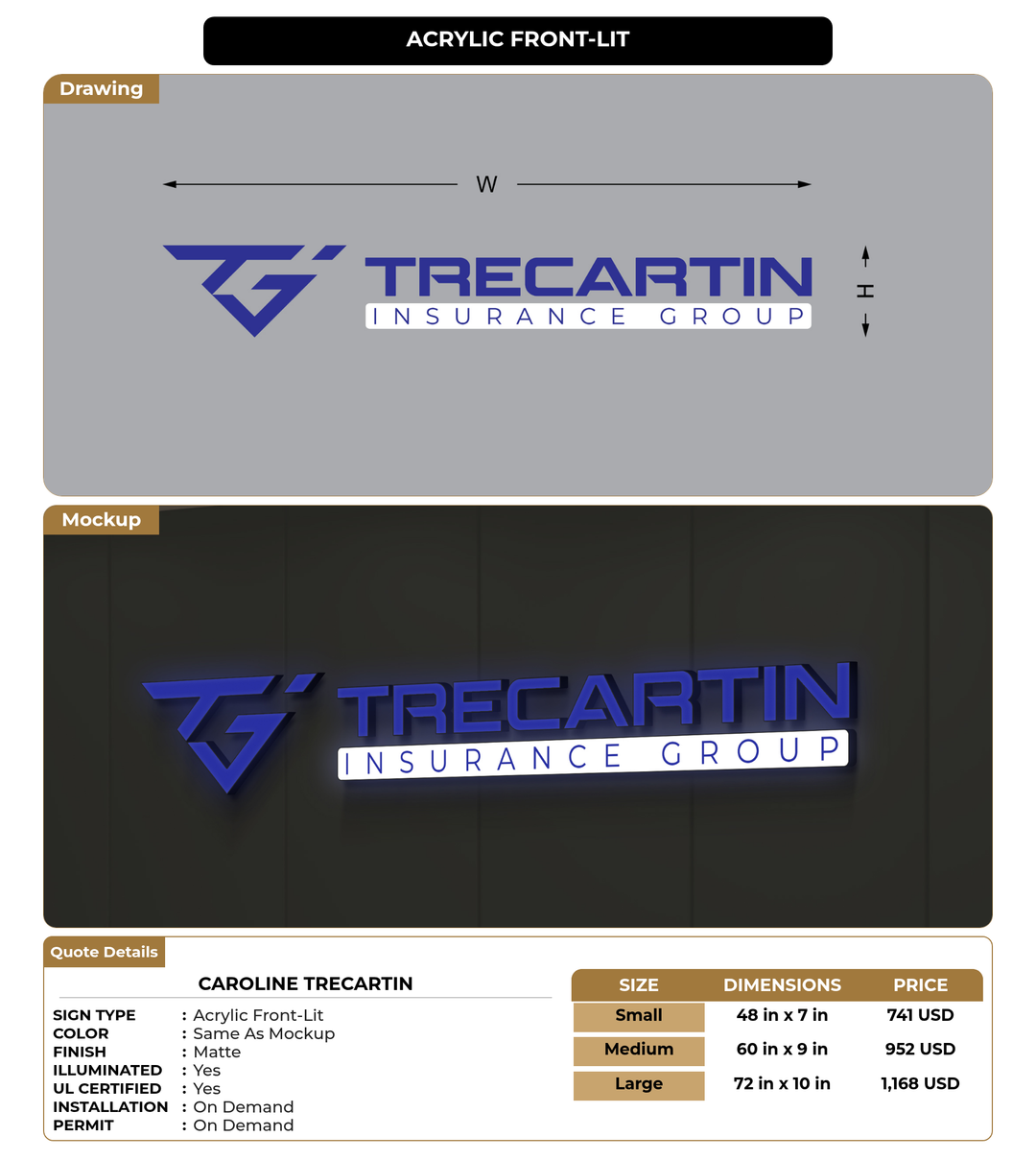 CUSTOM MOCKUP SIGN FOR Caroline Trecartin