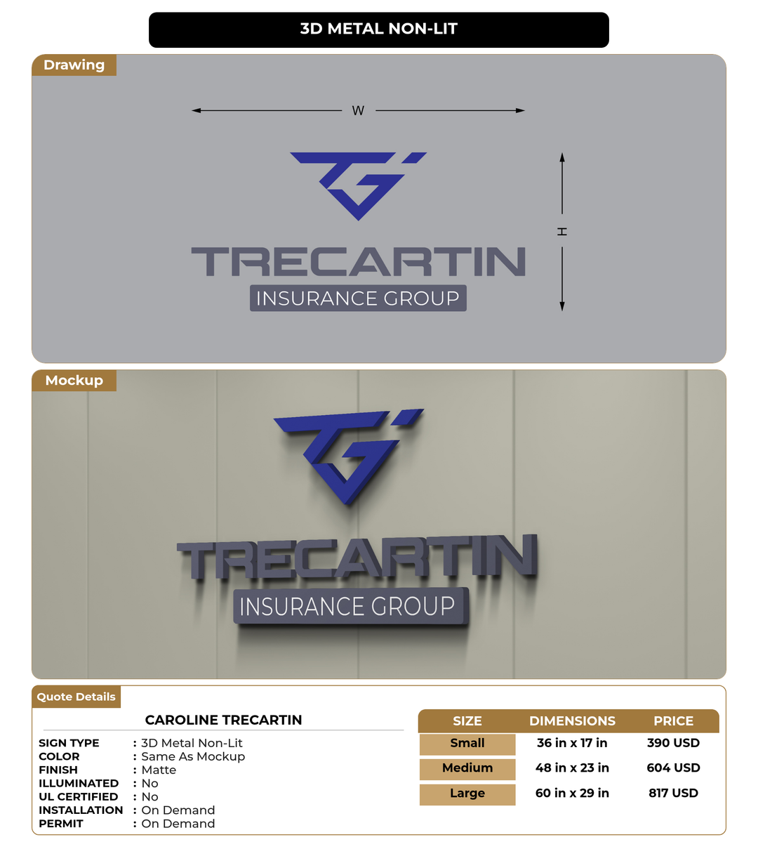 CUSTOM MOCKUP SIGN FOR Caroline Trecartin