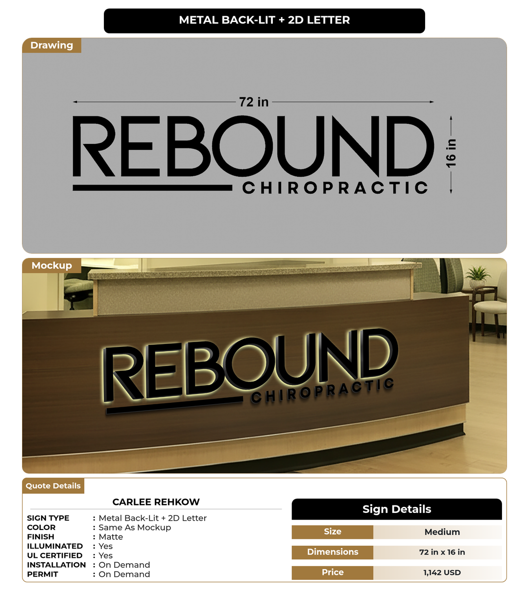 CUSTOM MOCKUP SIGN FOR Carlee Rehkow