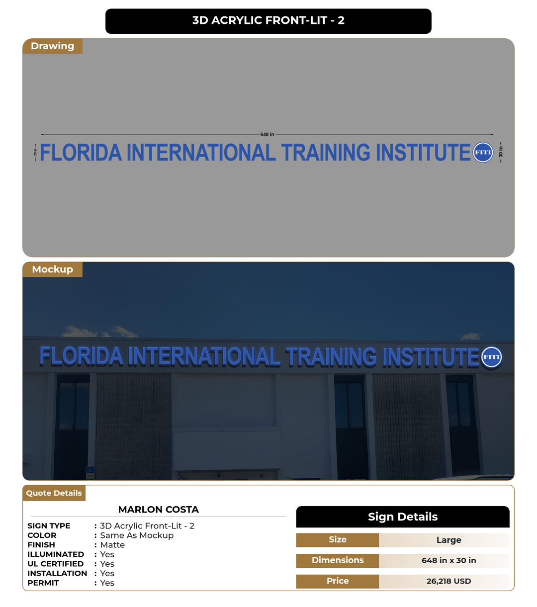 CUSTOM MOCKUP SIGN FOR Marlon Costa