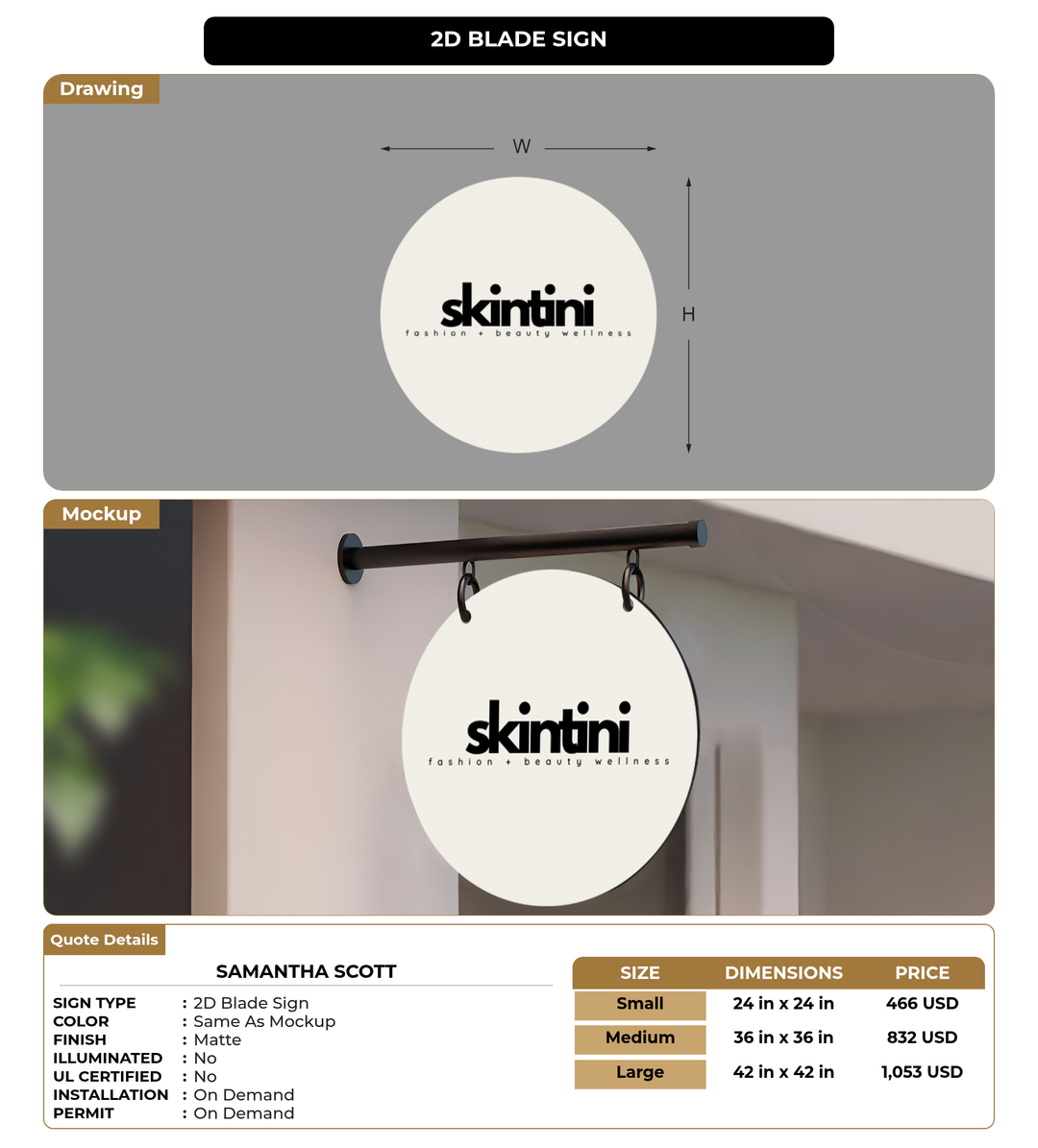 CUSTOM MOCKUP SIGN FOR Samantha Scott