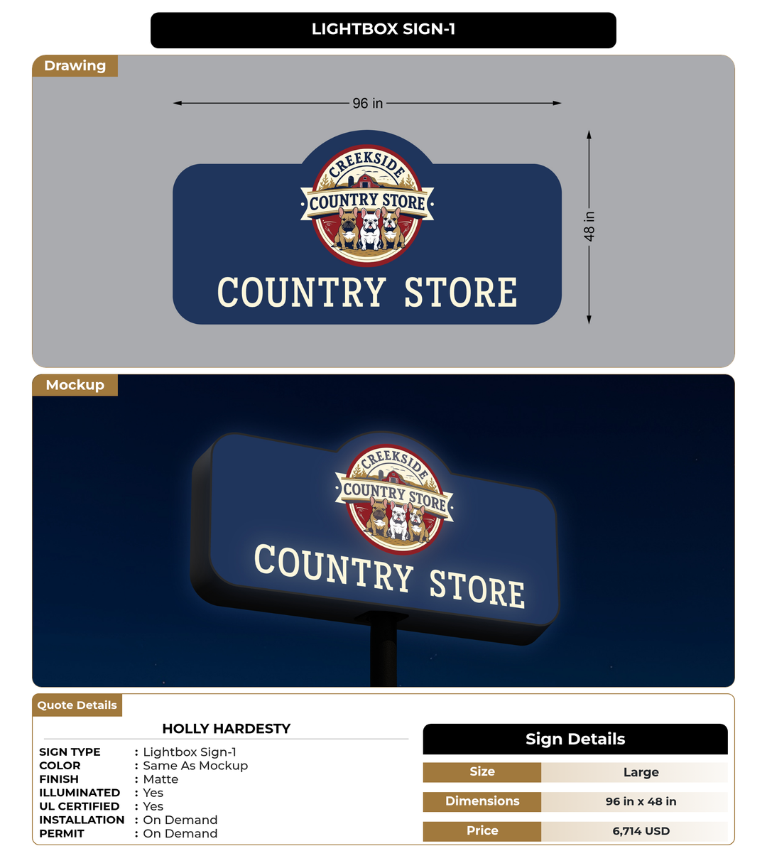 CUSTOM MOCKUP SIGN FOR Holly Hardesty