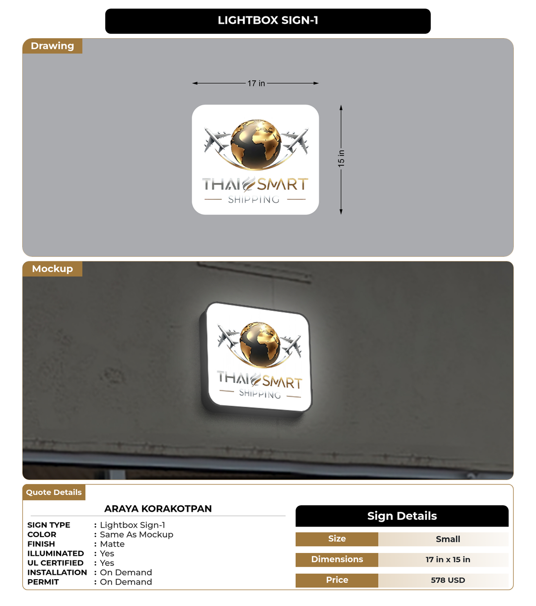 CUSTOM MOCKUP SIGN FOR Araya Korakotpan